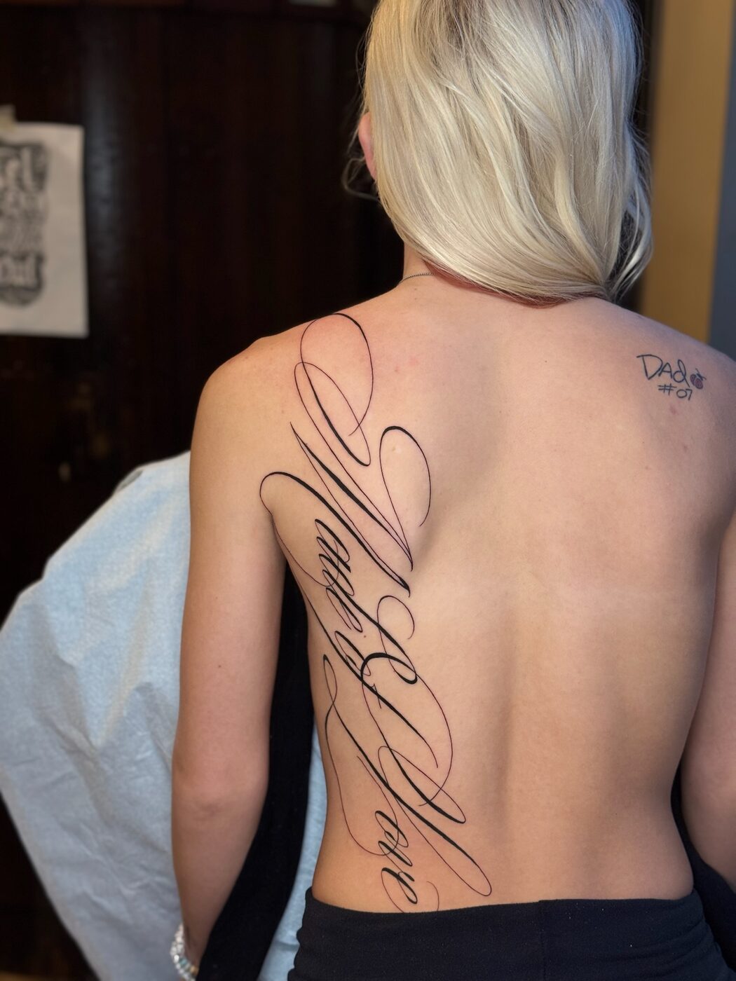 Lettering tattoo by Abel