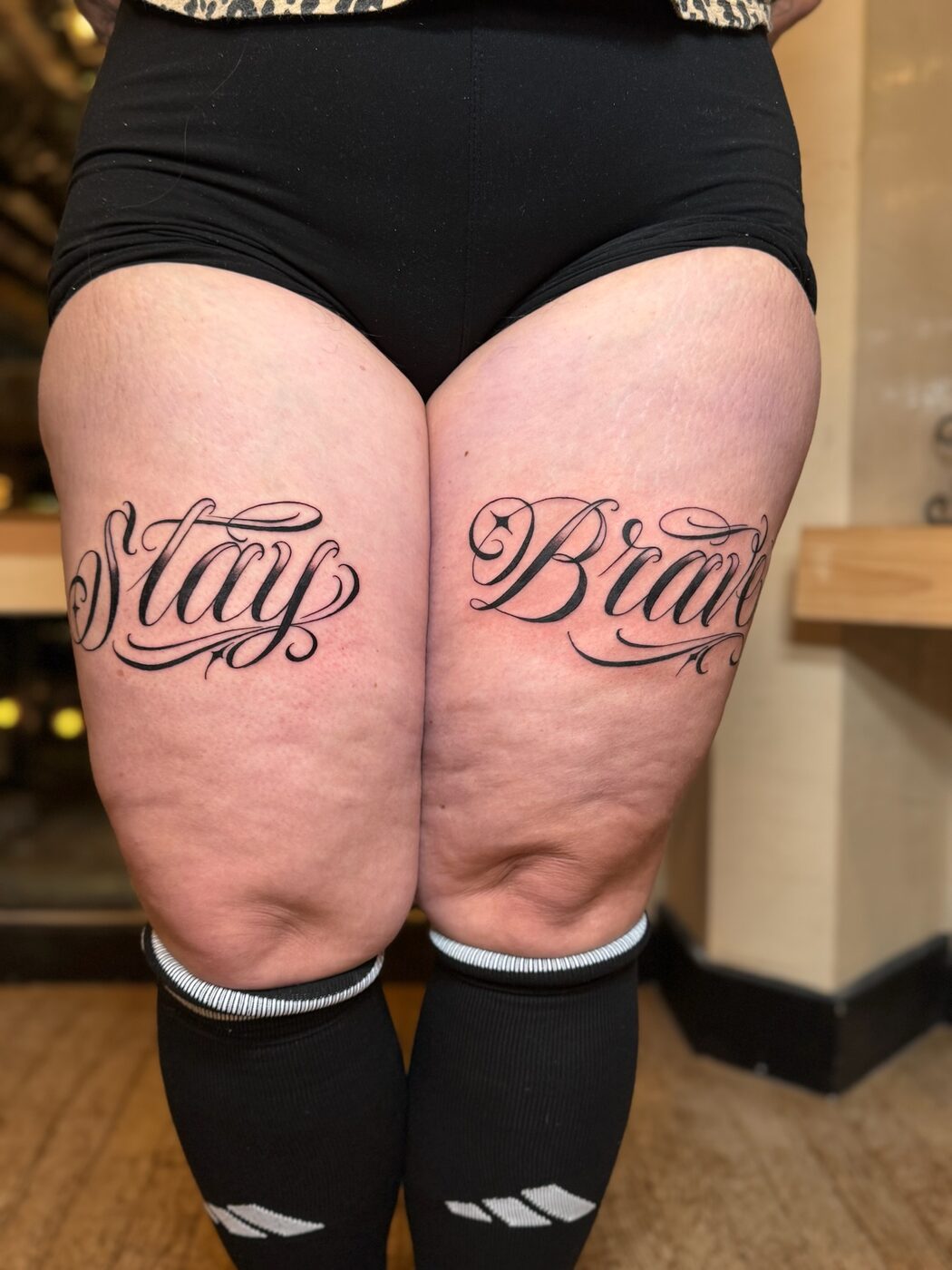Lettering tattoo by Abel