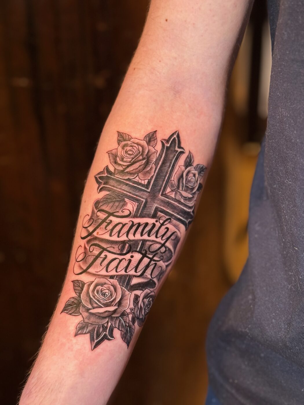 Lettering tattoo by Abel