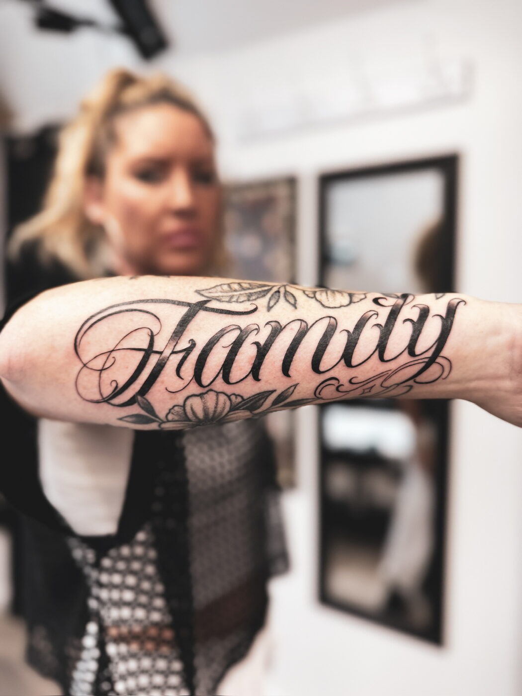 Lettering tattoo by Abel