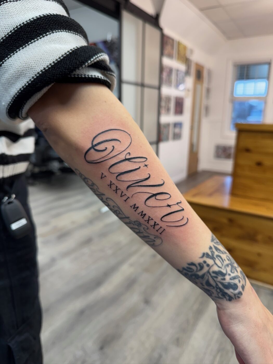 Lettering tattoo by Abel