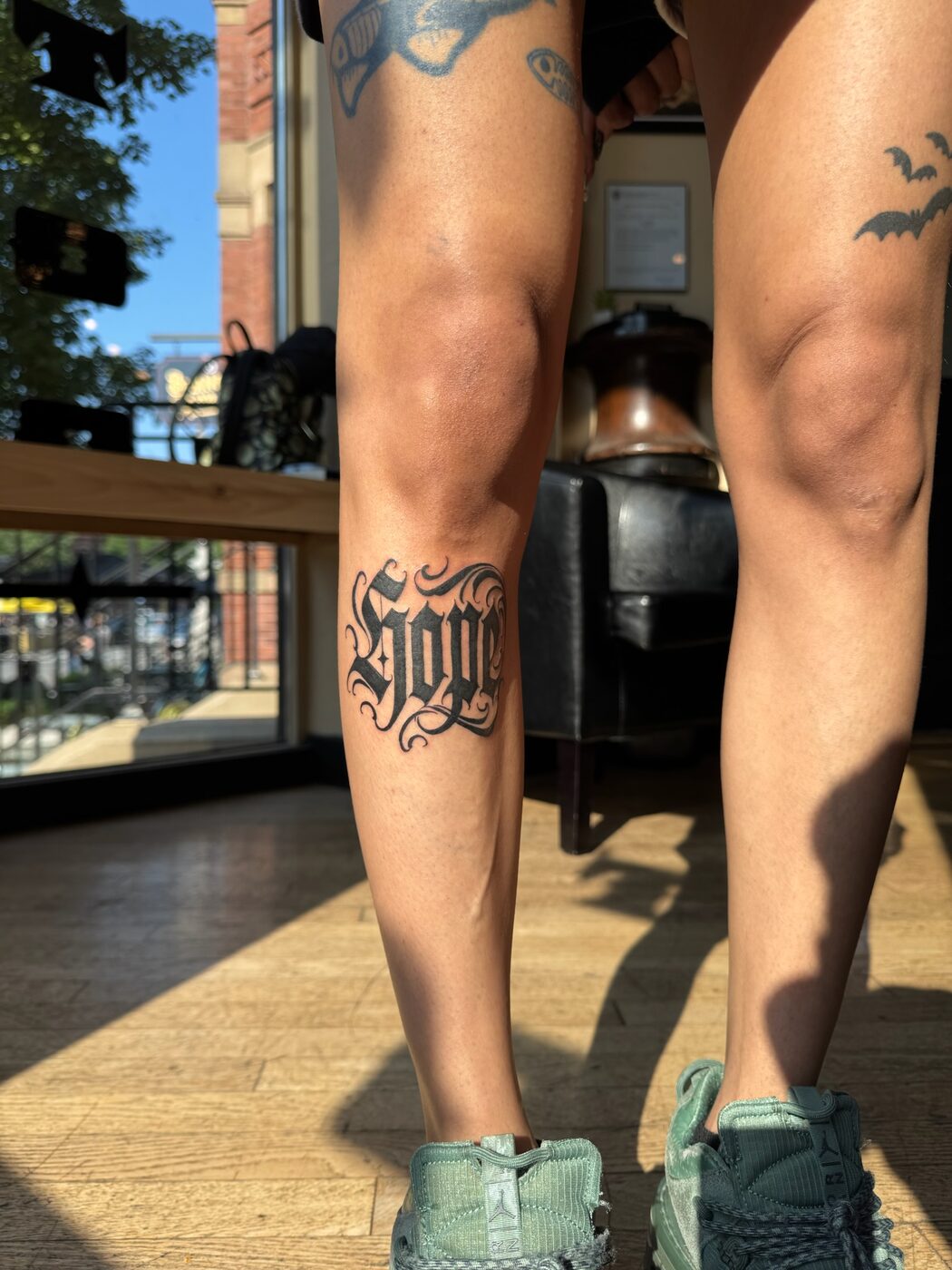 Lettering tattoo by Abel